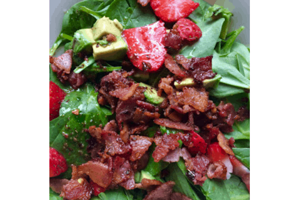 SPINACH SALAD WITH BACON