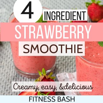 4 ingredient strawberry smoothie
