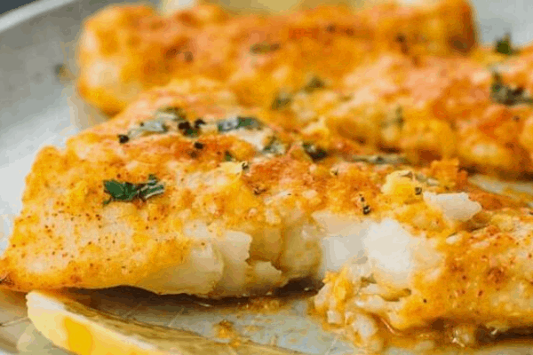 LEMON BAKED COD WITH PARMESAN CHEESE