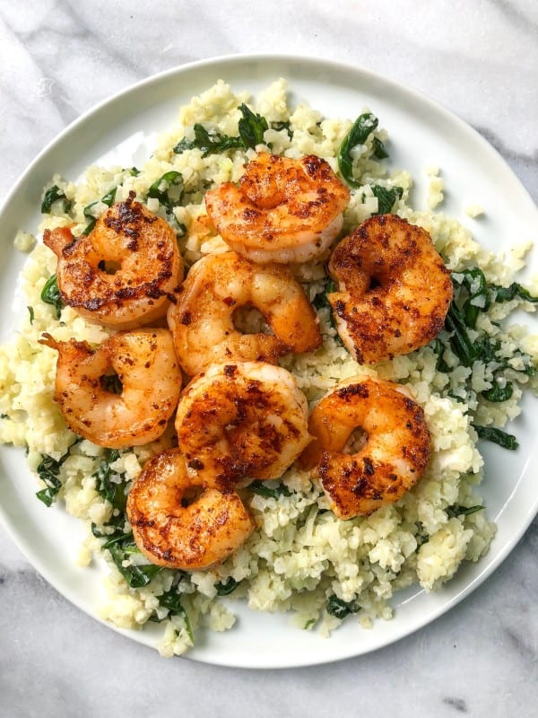 spicy shrimp and spinach