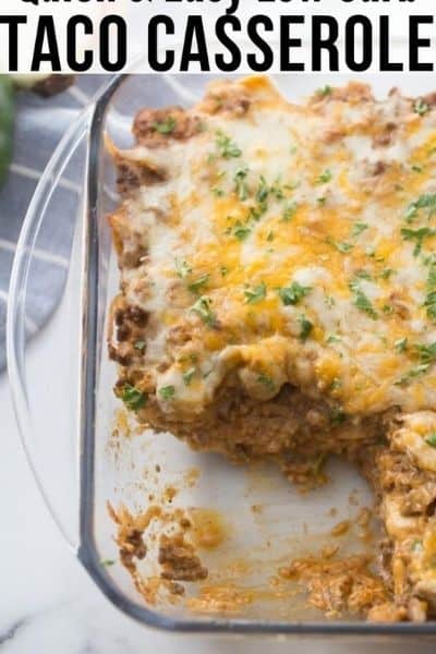 LOW-CARB MEXICAN TACO CASSEROLE