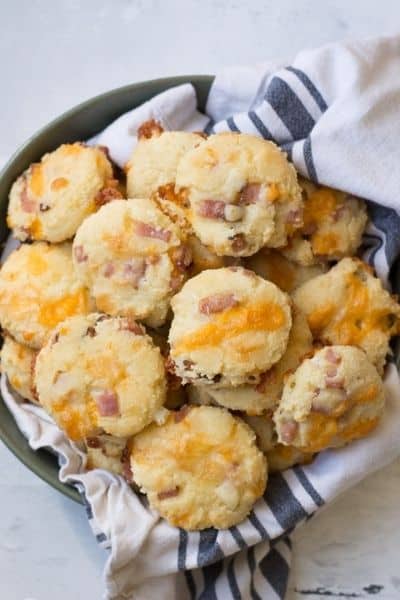HAM AND CHEESE KETO BREAKFAST BISCUITS