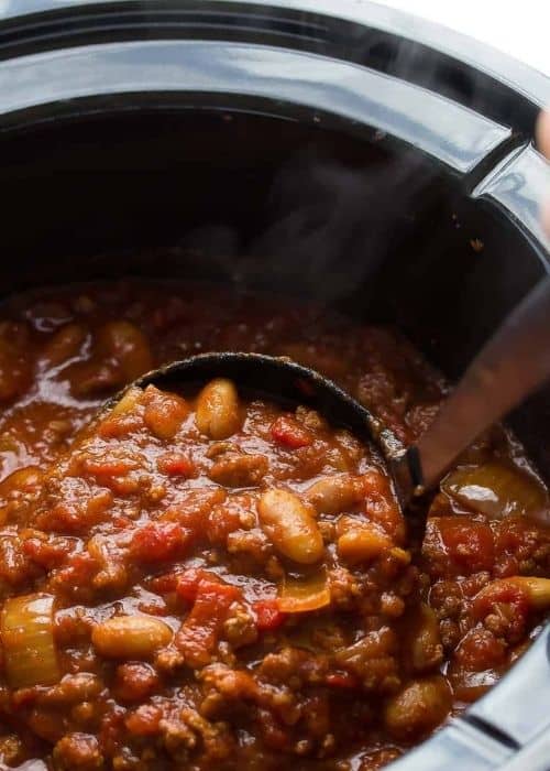 ROASTED RED PEPPER CHILI WITH GROUND BEEF